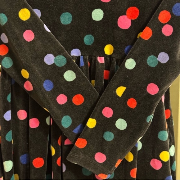 Girls Hanna Anderson Velvet Dot dress in size 12 - Picture 6 of 8